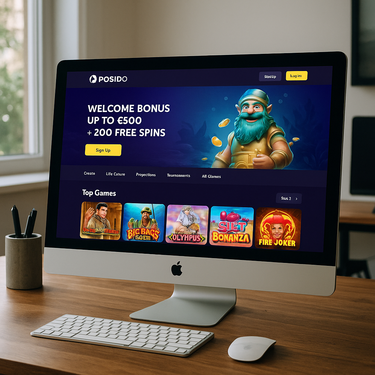 Posido Casino - Desktop Design - Navigation und Benutzeroberfläche